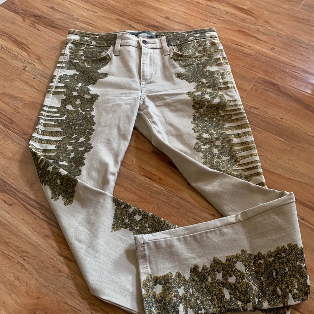 Joe’s Jeans Skinny Ankle Metallic Denim Pant